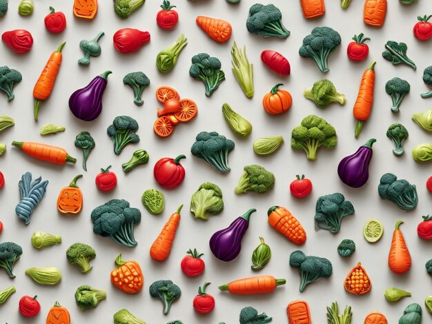 Photo modèle d'arrière-plan avec des icônes de légumes pour le magasin de légumes du marché