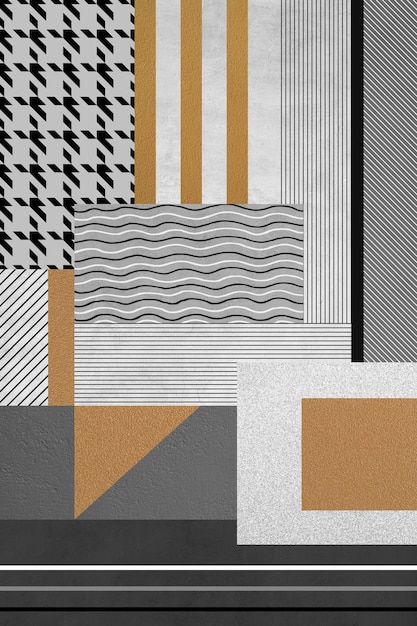 Modèle d'art d'épissage géométrique de style simple
