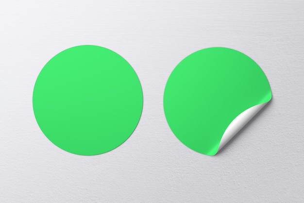 Modèle d'autocollants circulaires verts