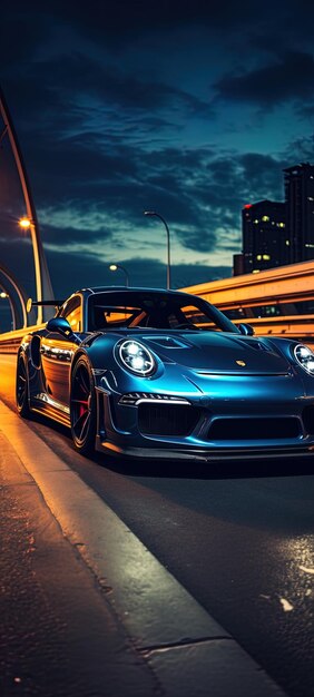 Photo modèle d'automobile sur un pont