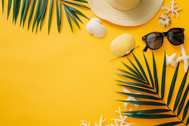 Photo modèle de bannière créative d'été à la mode ventes d'été et concept de vacances