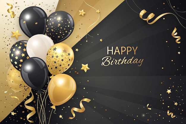 modèle de bannière de design d'arrière-plan d'anniversaire heureux
