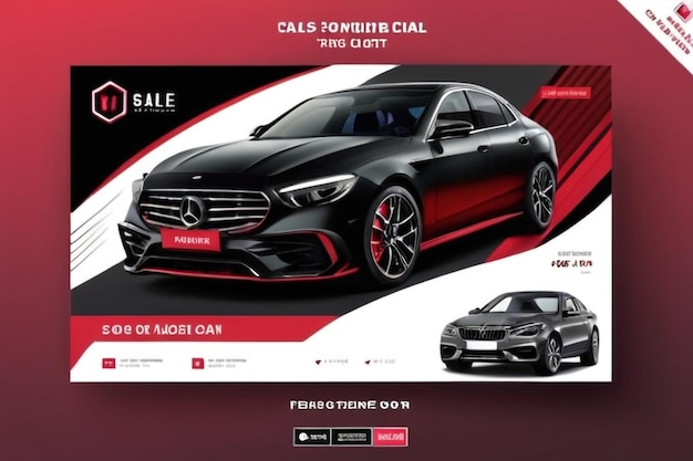 Modèle de bannière publicitaire de vente de voitures de luxe sur les réseaux sociaux