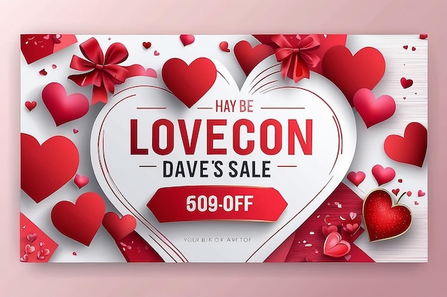 Photo ce modèle de bannière vectorielle de vente de valentines est un design idéal pour promouvoir des réductions dans les magasins à l'occasion de la saint-valentin