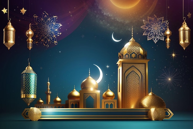 modèle de bannière web d'Eid Mubarak et d'Eid ul Fitr