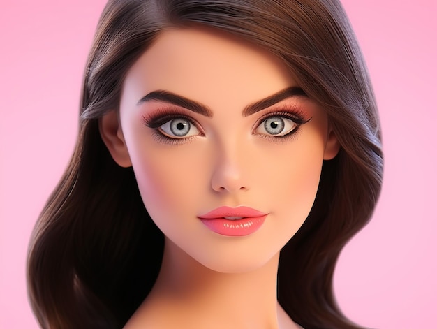 Un modèle de barbie brune