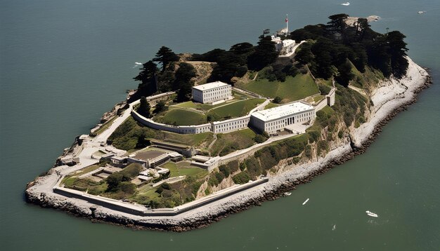 Photo un modèle d'un bâtiment est assis sur l'eau