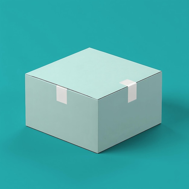 Modèle de boîte avec autocollant scellé