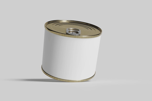 Modèle de boîte à conserve blanche