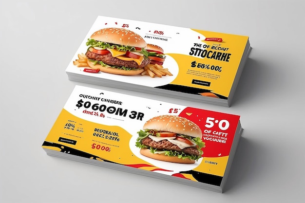 Modèle de bon de remise sur les hamburgers