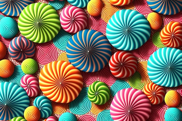 Modèle de bonbons colorés et illustration de bonbons à la gelée