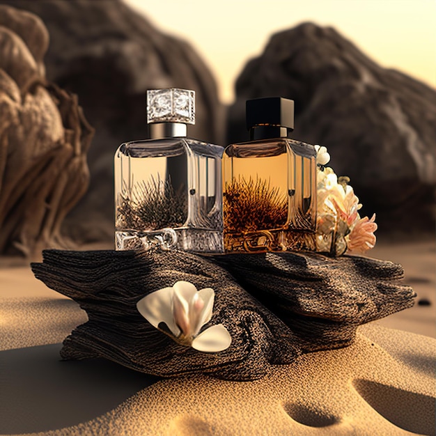 Photo modèle de bouteille de parfum