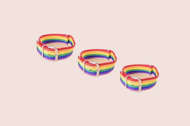 Modèle de bracelet LGBT avec boucle