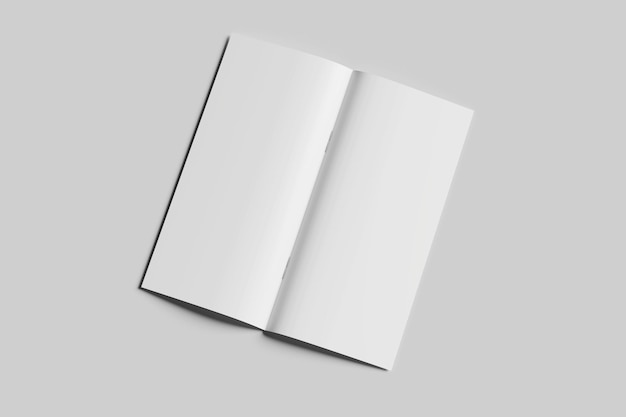 Modèle de brochure à deux plis en blanc