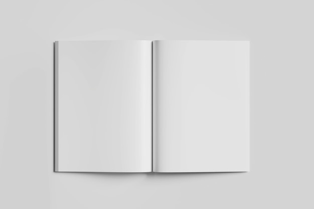 Modèle de brochure ouverte en blanc