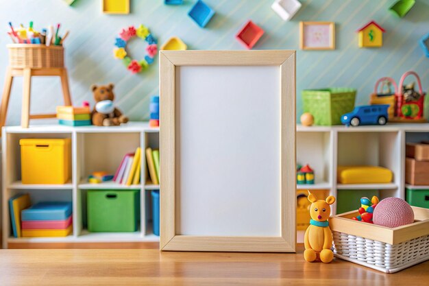 Modèle de cadre vide de la chambre des enfants