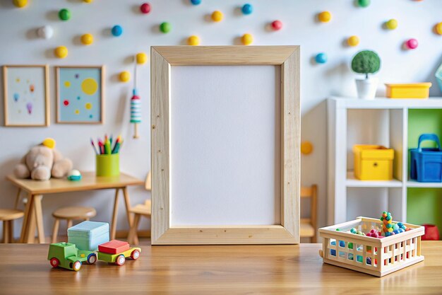 Modèle de cadre vide de la chambre des enfants