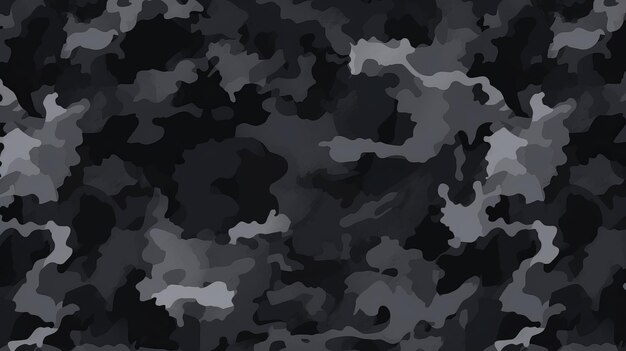 Modèle de camouflage de chasse ou de paintball militaire à texture rugueuse sans soudure en noir et gris foncé