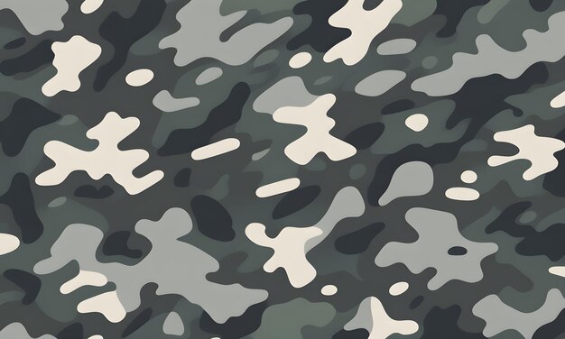 Modèle de camouflage monochromatique Couleurs militaires Style vectoriel Camo Arrière-plan Design graphique de l'armée