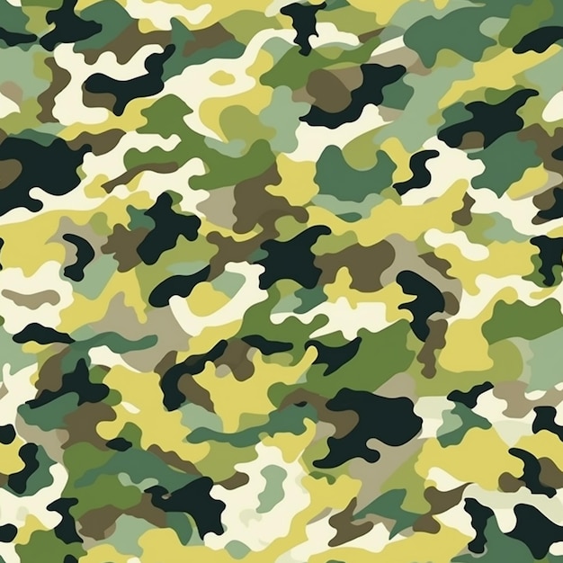 modèle de camouflage avec un schéma de couleurs vert et brun génératif ai