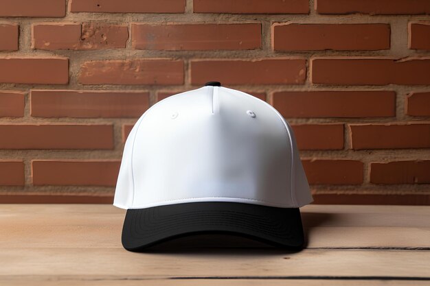 Modèle de capuchon de snapback blanc ordinaire