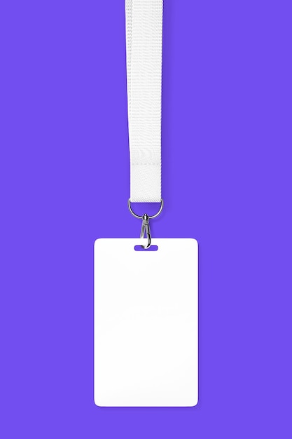 Modèle de carte d'identité png de la lanière dessin transparent violet
