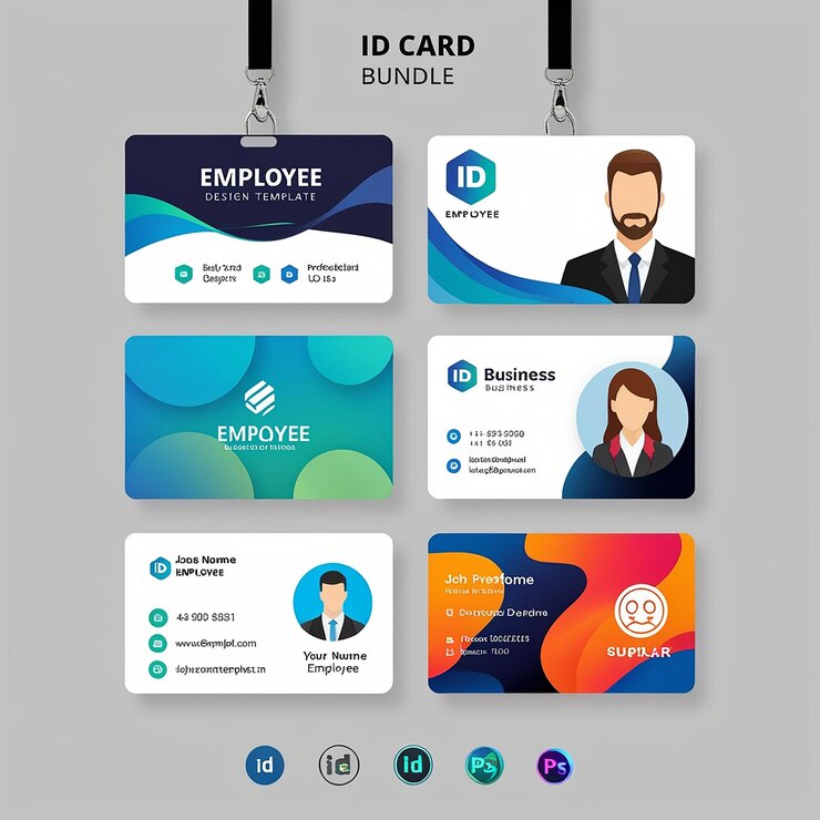 Photo le modèle de carte d'identité professionnelle est magnifique.