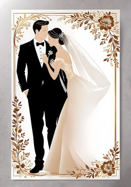 modèle de carte d'invitation de mariage design modèle d'invitation de mariage floral