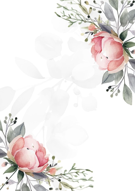 modèle de carte d'invitation de mariage florale colorée et élégante