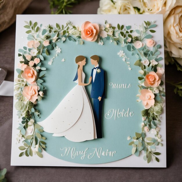 modèle de carte d'invitation de mariage