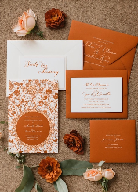 modèle de carte d'invitation de mariage