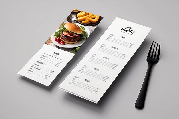 Modèle de carte de menu