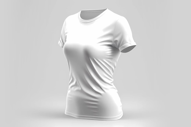 Modèle de chemise blanche féminine Design génératif