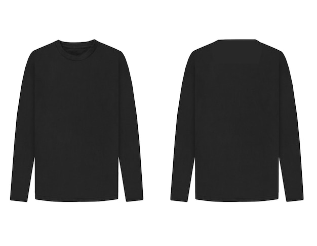 modèle de chemise noire à manches longues