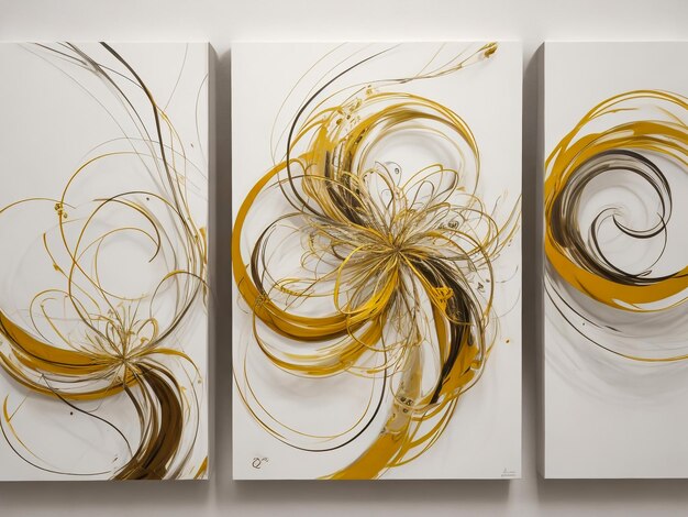 Photo modèle chinois d'or oriental couverture abstraite fond vectoriel lignes d'encre dorée spalsh formes de conception peinture fluide sale décoration murale