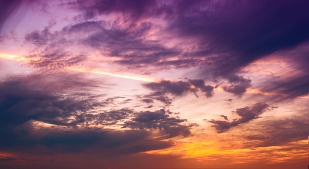 Modèle de ciel coucher de soleil