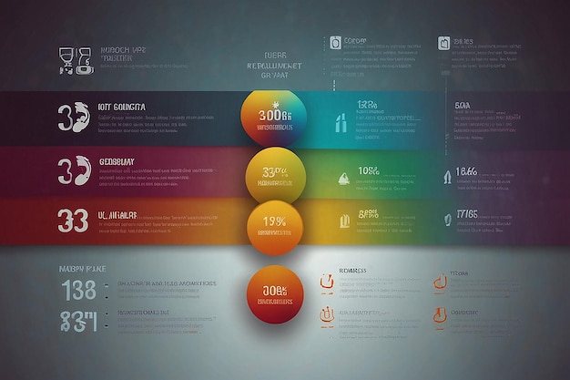 Un modèle coloré d'étapes d'infographie