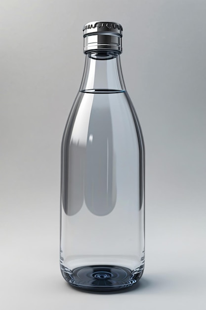 modèle de concept de bouteille d'eau en verre