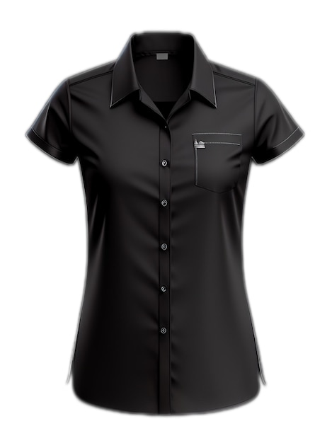Photo modèle de conception de chemise de mode féminine en tons noirs par generative ai