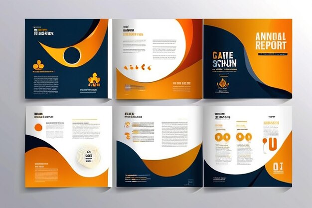 Modèle de conception de couverture pour le rapport annuel Illustration vectorielle moderne abstraite Présentation de couverture sur a4