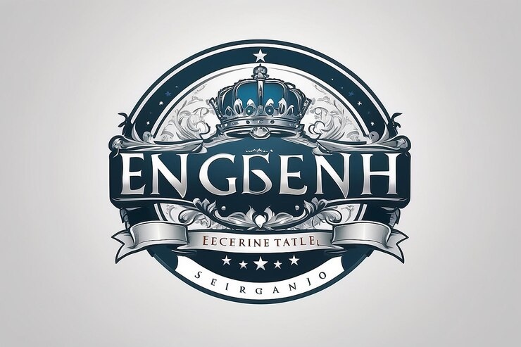 Photo modèle de conception du logo en anglais