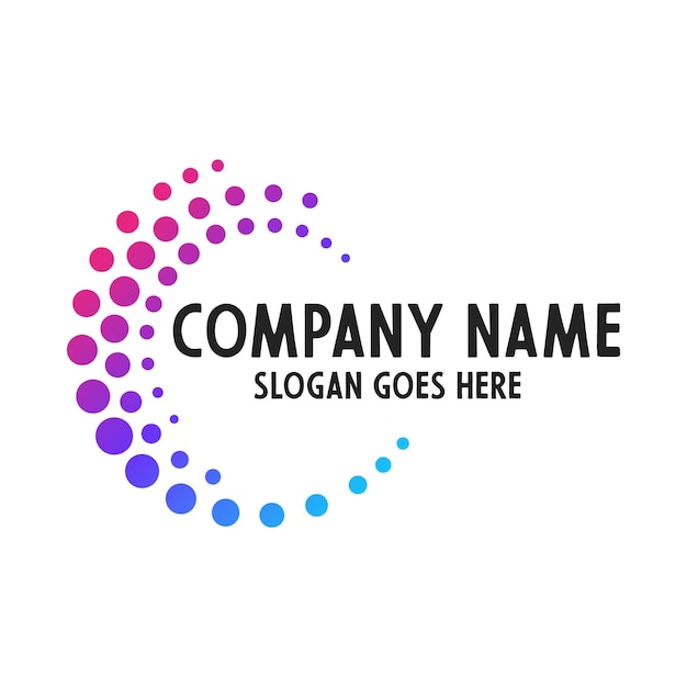 Le modèle de conception du logo du cercle vectoriel, la forme de la boucle infinie, le cycle, les symboles créatifs