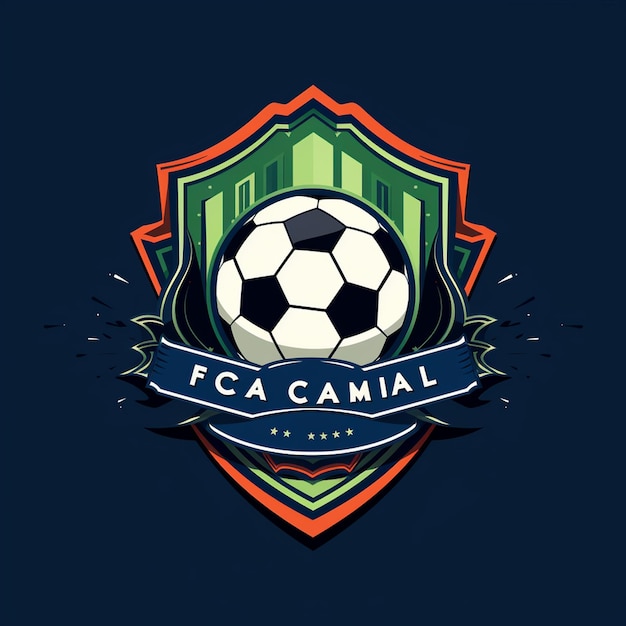 modèle de conception du logo du football