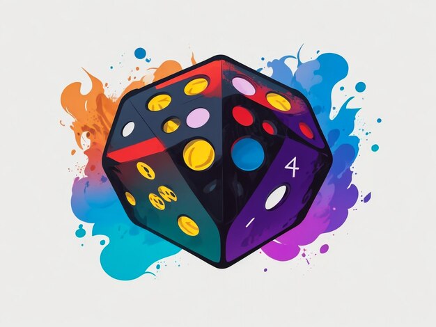 Photo modèle de conception du logo du jeu de société ludo