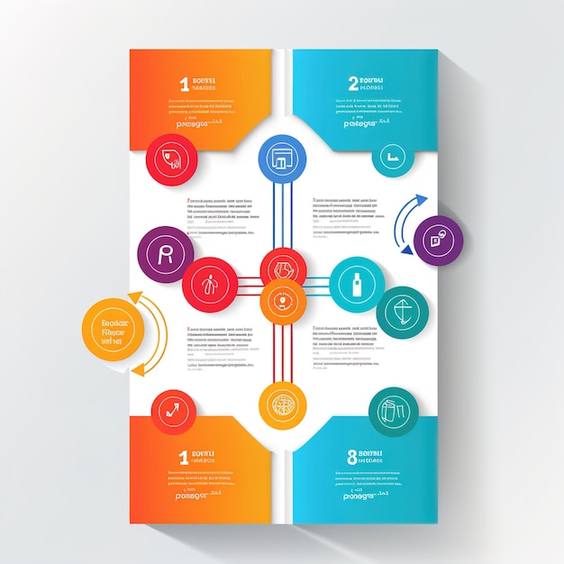 Photo modèle de conception d'étiquette infographique vectorielle avec des icônes et 4 options ou étapes peut être utilisé pour les présentations de diagrammes de processus, la disposition du flux de travail, le diagramme de flux de bannières, le graphique d'information