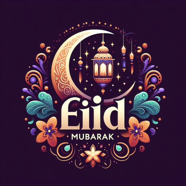 modèle de conception et illustration d'Eid Mubarak