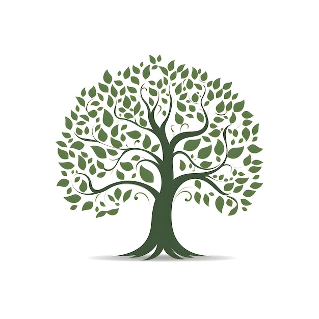 Modèle de conception de logo vectoriel arbre écologie concept nature et environnement