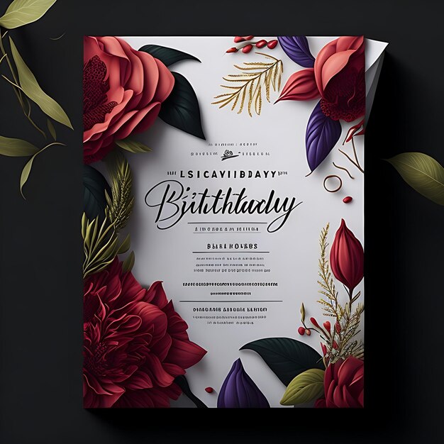 modèle de conception réaliste d'invitation d'anniversaire