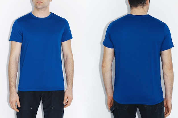 Photo modèle de conception de t-shirts pour hommes en noir et blanc et en couleur