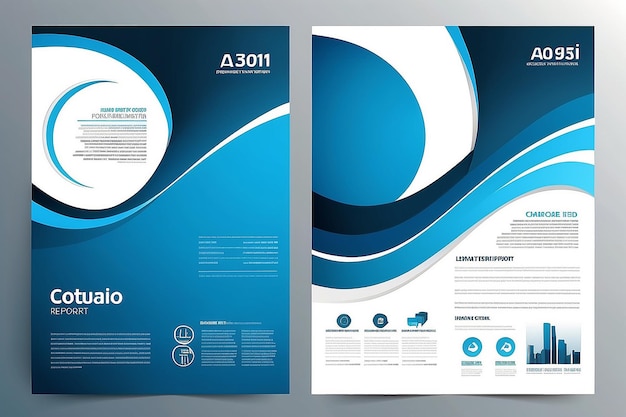 Modèle de conception vectorielle pour la brochure Rapport annuel Magazine Affiche Présentation d'entreprise Portefeuille Flyer infographique